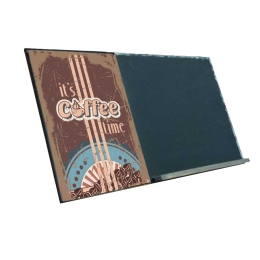 Coffee time ξύλινος χειροποίητος μαυροπίνακας 38x26 εκ