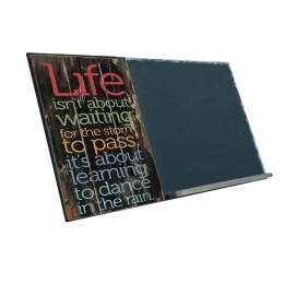 Life quote ξύλινος χειροποίητος μαυροπίνακας 38x26 εκ