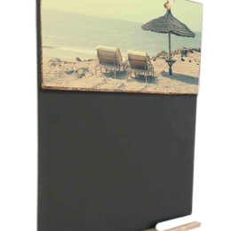 Beach ξύλινος χειροποίητος μαυροπίνακας 26x38 εκ