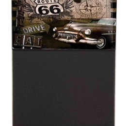 Route 66 ξύλινος χειροποίητος μαυροπίνακας 26x38 εκ