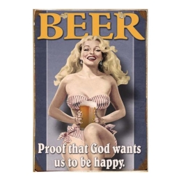 Πίνακας χειροποίητος god wants us happy 21x30 εκ