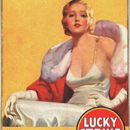 Πίνακας χειροποίητος Lucky Strike 20x30 εκ