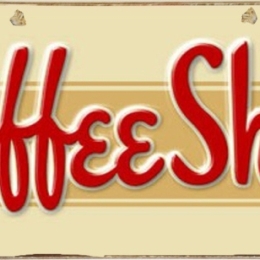 Ρετρό πίνακας χειροποίητος coffee shop 26x13 εκ