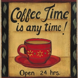Ρετρό πίνακας χειροποίητος coffee time