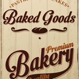 Ρετρό πίνακας χειροποίητος bakery