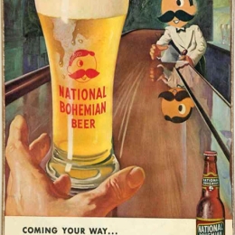 Ρετρό πίνακας χειροποίητος national bohemian beer