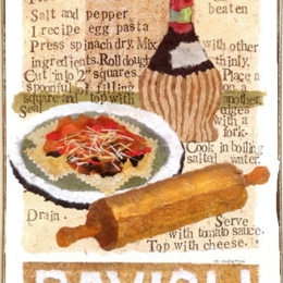 Ρετρό πίνακας χειροποίητος ravioli