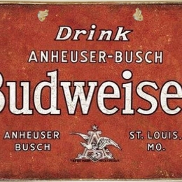 Ρετρό πίνακας χειροποίητος Budweiser