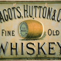 Ρετρό χειροποίητος πίνακας whiskey