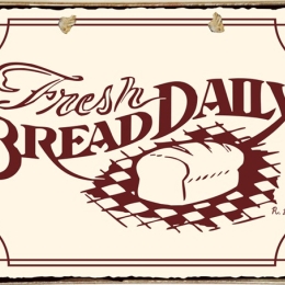 Ρετρό πίνακας χειροποίητος fresh bread