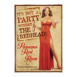 Red rum ξύλινος πίνακας χειροποίητος