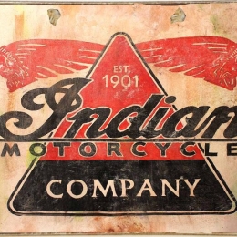 Indian motorcycle ξύλινος πίνακας χειροποίητος