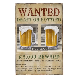 Wanted vintage ξύλινο πινακάκι