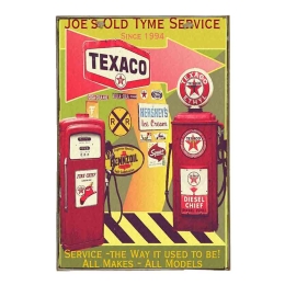 Texaco vintage ξύλινο πινακάκι 20x30 εκ