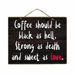 Black coffee πίνακας χειροποίητος διακοσμητικός