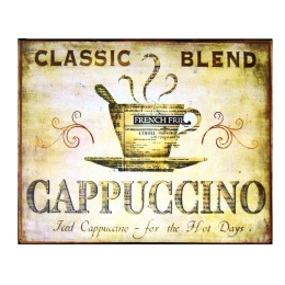 Classic blend cappuccino πίνακας χειροποίητος 25x20 εκ