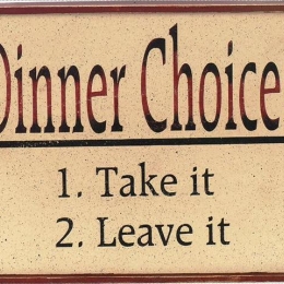 Ρετρό πίνακας χειροποίητος dinner choices 25x20 εκ
