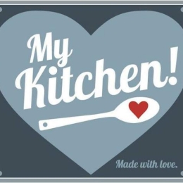 Ρετρό πίνακας χειροποίητος my kitchen 25x20 εκ