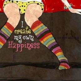 Πίνακας χειροποίητος my own happiness 20x25 εκ
