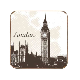 Σουβέρ ξύλινo χειροποίητo London