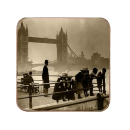 Σουβέρ ξύλινo χειροποίητo old London