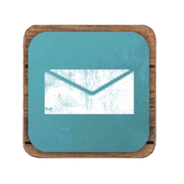Σουβέρ ξύλινo χειροποίητo mail