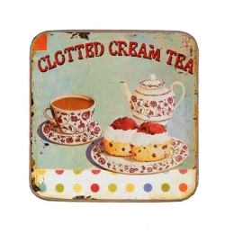 Σουβέρ ξύλινo χειροποίητo clotted cream tea