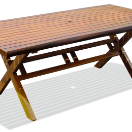 Σταθερό παραλληλόγραμμο τραπέζι acacia wood 200x100x76 εκ