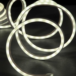 Led λαμπάκια πλακέ αδιάβροχος IP44 φωτοσωλήνας με λευκό σταθερό φως 10μ