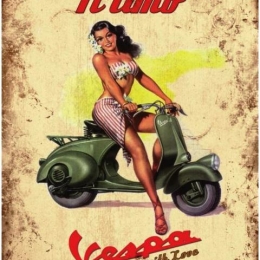 Πίνακας χειροποίητος moto 09 20x25 εκ