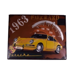 Μεταλλικός πίνακας vintage Porsche 65x50 εκ