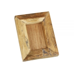 Κορνίζα καφέ από ξύλο teak μικρή 14x19 εκ