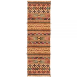 Κιλίμι Aztec υφαντό με κέντημα 75x240 εκ