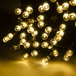 100 led λαμπάκια βυθιζόμενα IP65 με μαύρο καλώδιο καουτσούκ και soft λευκό φως 10μ