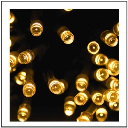 100 led λαμπάκια Flashing βυθιζόμενα IP65 με μαύρο επεκτεινόμενο καλώδιο από καουτσσούκ και θερμό λευκό φως 10 μ