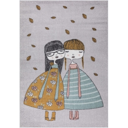 Χαλί Tiny Autumn σε παστέλ αποχρώσεις 133x190 εκ