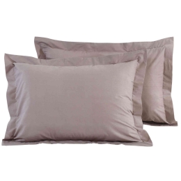 Μαξιλαροθήκες Σετ 2τμχ 1003 Best Colors Wenge Das Home 50Χ70 100% Βαμβάκι
