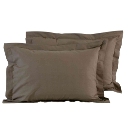 Μαξιλαροθήκες Σετ 2τμχ 1004 Best Colors Brown Das Home 50Χ70 100% Βαμβάκι