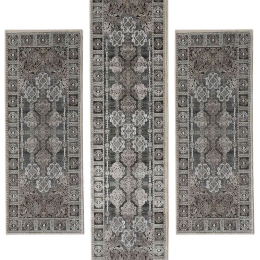Σετ Χαλιά Κρεβατοκάμαρας 3Τμχ. Elite 16968-95 Brown-Beige Merinos ΣΕΤ (2 67x150 & 67x230) Πολυέστερ