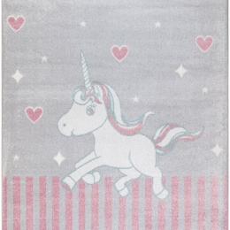 Χαλί Παιδικό Fairytale Unicorn 7582AX6 Grey-Pink Ezzo 133X190cm