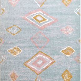 Χαλί Marrakesh 1-B803AX6-BL Light Blue-Multi Ezzo 67Χ140cm