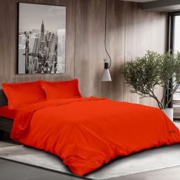 Makis Tselios Home Σετ Παπλωματοθήκη Υπέρδιπλη 220X240cm Lor Orange Nuovo