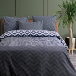Makis Tselios Home Σετ Παπλωματοθήκη Υπέρδιπλη 220X240cm Zic Zac Grey