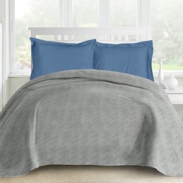 Makis Tselios Home Ultrasonic Κουβερλί Υπέρδιπλο Frost 1 Microfiber Light Grey 220x240cm