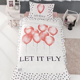 Beauty Home Σετ πάπλωμα μονό Fly Art 6110 160x240 Εκρού,Ροζ