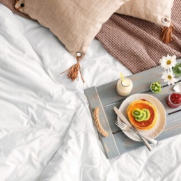 Beauty Home Παπλωματοθήκη Ξενοδοχείου μονή 5-Star 300tc Satin 100% Cotton 170x250 Λευκό