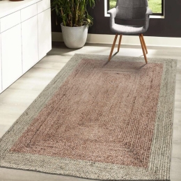 Χαλί Jute Art 9131 160x230 Μπεζ,Ροζ   Beauty Home