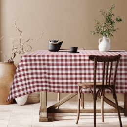 Beauty Home Επαγγελματικό τραπεζομάντηλο Checks Art Ε8031 100x100 Κόκκινο