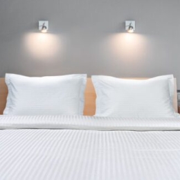 Beauty Home Παπλωματοθήκη μονή ξενοδοχείου Silky Percal Pennie Art Ε1025 250TC Satin Stripe 100% Cotton Λευκό 170x250+30
