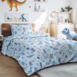 Σετ πάπλωμα μονό Dino Art 6231 160x240 Σιελ       Beauty Home